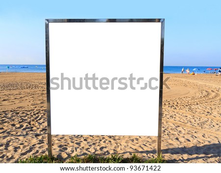 Billboard on a beach