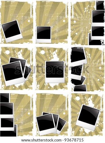 the grunge style abstract background set