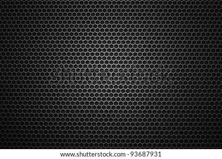 Black iron speaker grid texture. Industrial background. Royalty-Free Stock Photo #93687931