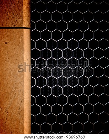 Old stone wall texture with grid