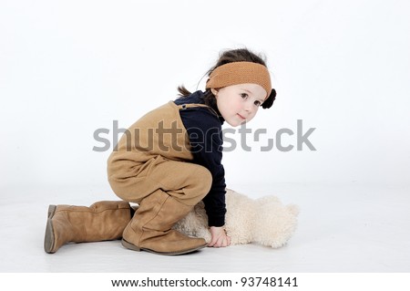 cute child playing on the floor
