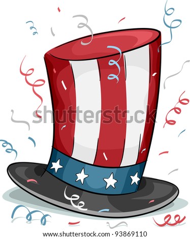 Illustration of a Top Hat Representing US President's Day