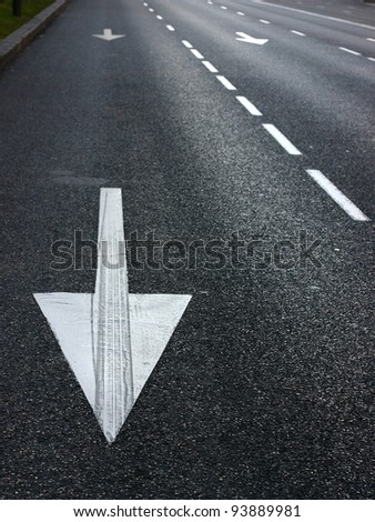 arrows on road