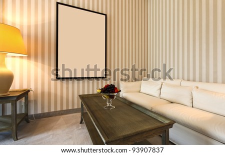 interior luxury apartment, comfortable classic living room