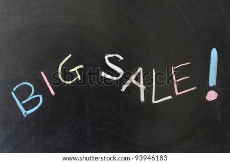 Chalk drawing - Big sale concept