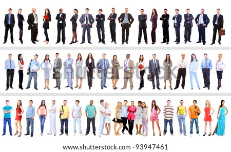 Set of business people isolated on white Royalty-Free Stock Photo #93947461
