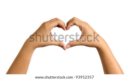 hand in love shape