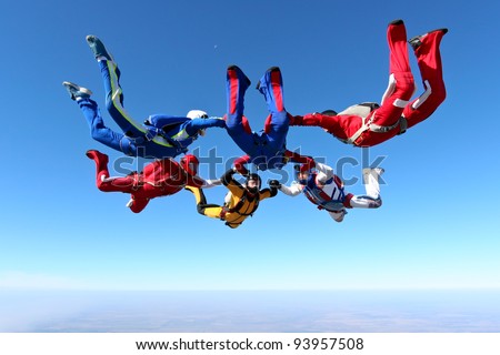 Skydiving photo Royalty-Free Stock Photo #93957508