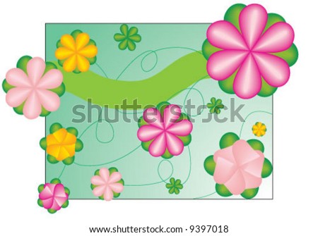 Daisy floral vector background with room for text