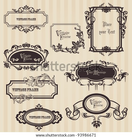 Vintage frames and design elements - with place for your text