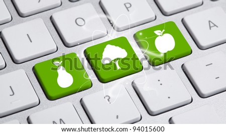  ECO keyboard, Green recycling concept