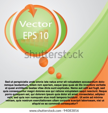 Vector abstract background with speech bubble