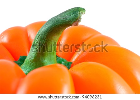 Orange Bell Pepper Closeup (with moderately shallow depth of field)