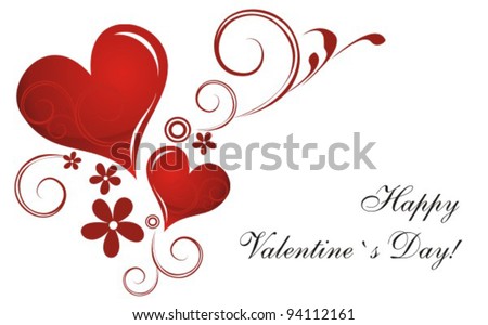 Valentine`s Day card. Vector