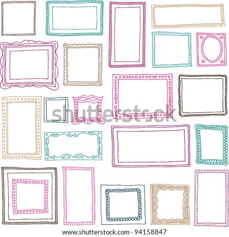 Victorian ornaments photo frames in vector