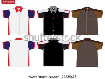 T-shirt design Vector template. front and back view