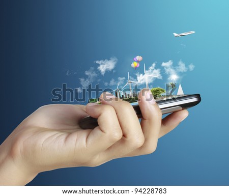 Touch screen mobile phone Royalty-Free Stock Photo #94228783