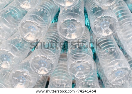 pile of  plastic bottles background