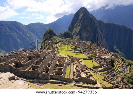 Mysterious city - Machu Picchu, Peru Royalty-Free Stock Photo #94279336