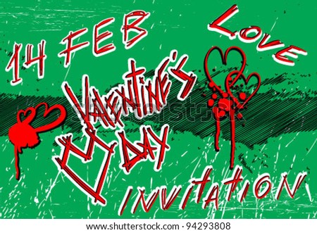 Grunge Valentine's Day type text