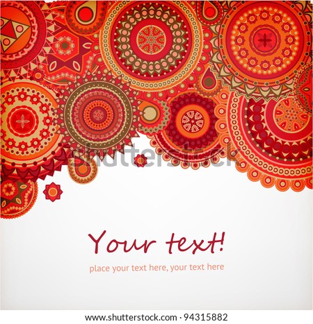 Detailed ornament background for bright design, vector