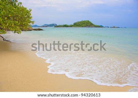 beach and tropical sea island.