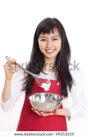 Beautiful cooking woman