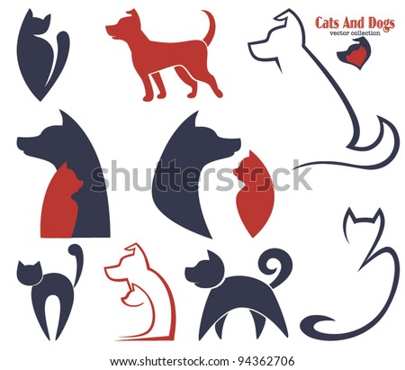 my favorite pet, vector collection of animals symbols
