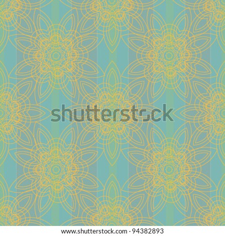 Seamless vintage vector pattern with lace flowers