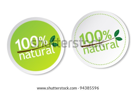 100% natural stickers Royalty-Free Stock Photo #94385596