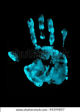 Hand prints on a white background