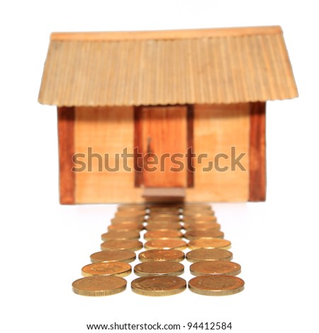 toy house on white background