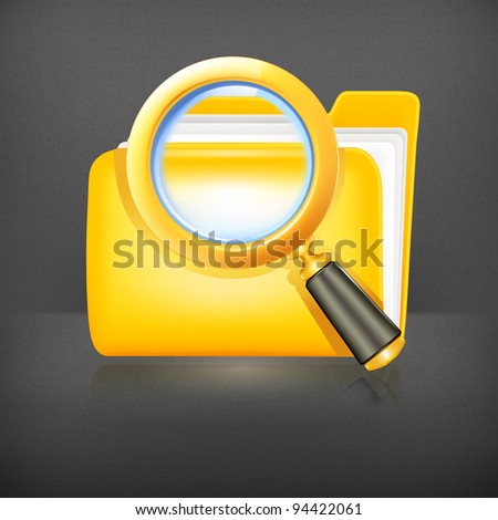 Search folder icon, vector
