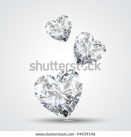 vector diamond shape heart design illustration