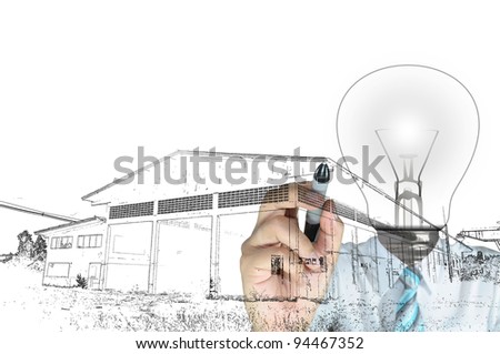 Lamp or Light Bulb Head Male drawing factory site