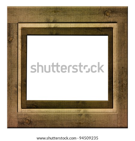 Vintage picture frame isolated on white