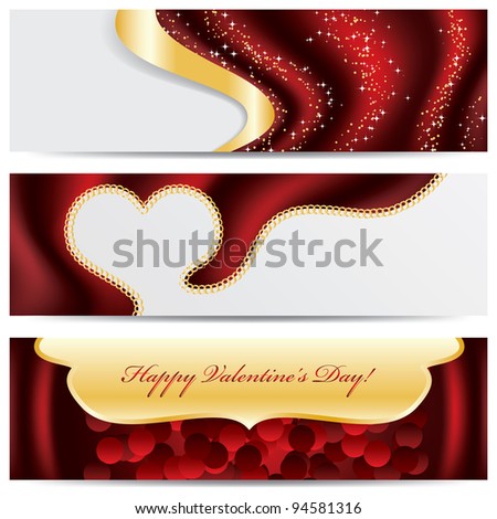 Valentine's day banners