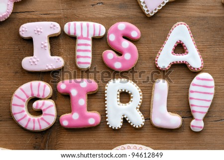 Baby shower cookies Royalty-Free Stock Photo #94612849