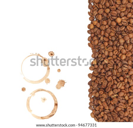 natural coffee  grain,prints on coffee