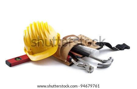 isolated still life with constructor tools Royalty-Free Stock Photo #94679761