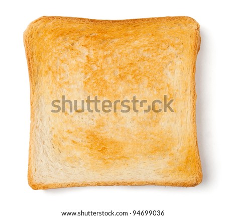 single toast against white background Royalty-Free Stock Photo #94699036