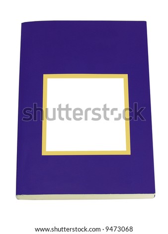 Book with blank cover isolated over white background