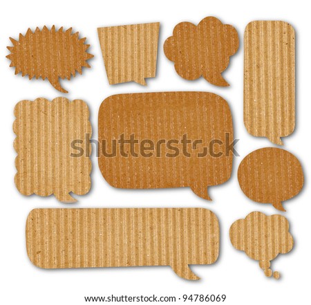 recycle paper in bubble speech shape Royalty-Free Stock Photo #94786069