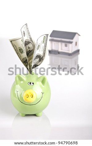 concept of saving for a dreamed house