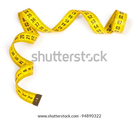 Measuring tape of the tailor for you design Royalty-Free Stock Photo #94890322