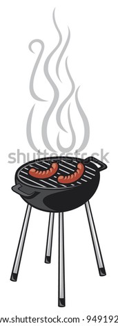 barbecue grill and sausage