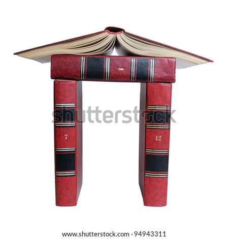 Books house isolated on a white background