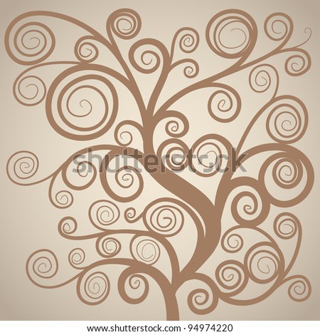 Brown abstract tree