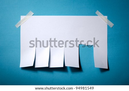 Tear off paper notice on the wall Royalty-Free Stock Photo #94981549