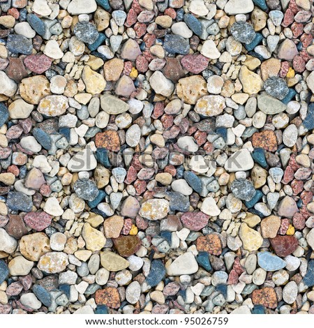 Colored gravel. High-resolution seamless texture